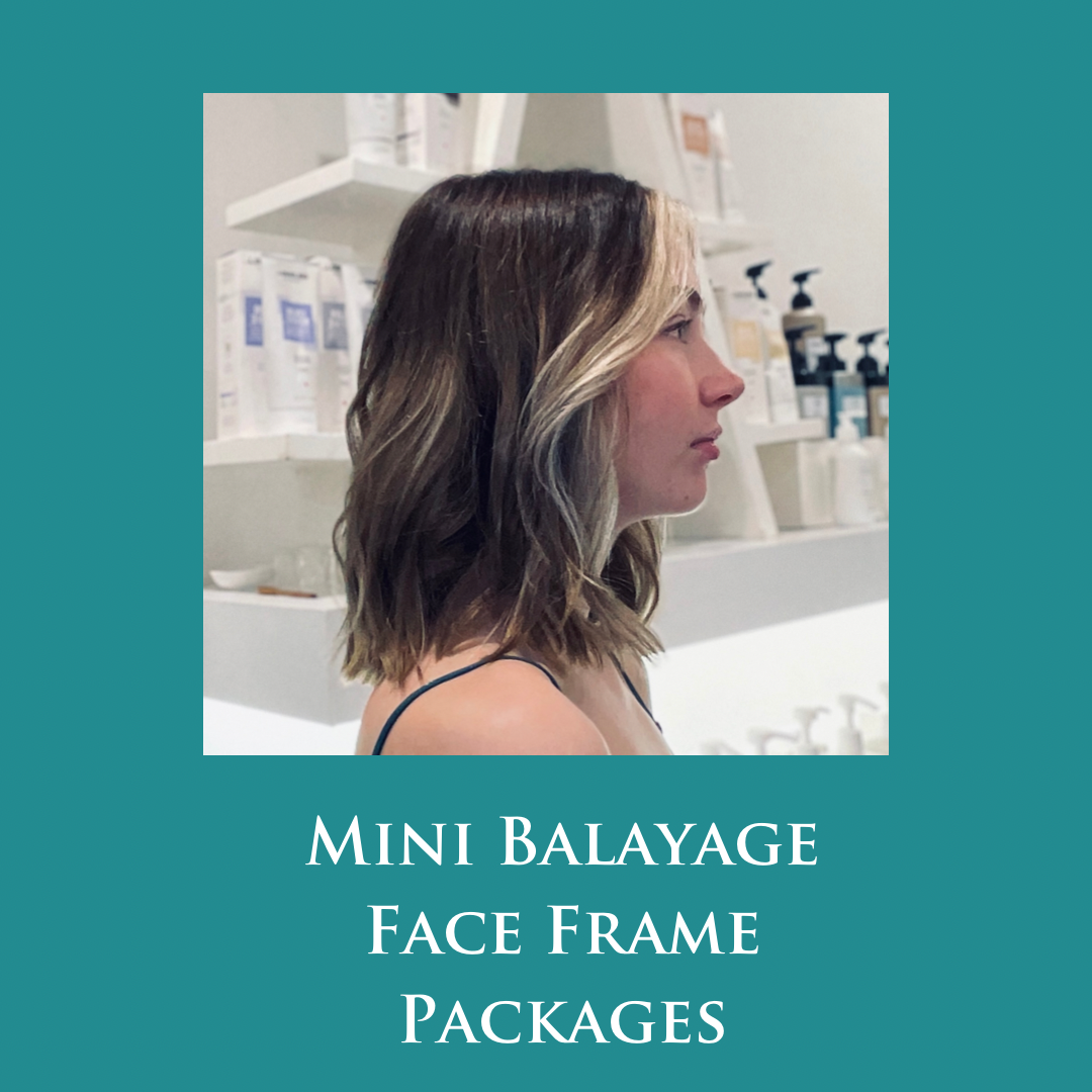 $160 Mini Balayage Package- 10 foils, toner, blowdry and treatment. Great for a pop of colour or a top up of your current colour.